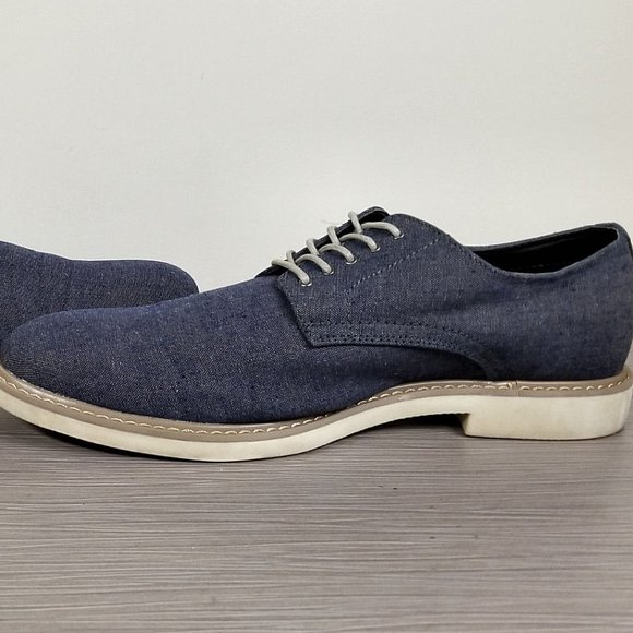 The Rail 'Xander' Plain Toe Derby, Dark Denim Fabric, Mens Size 10 / 43 - Picture 6 of 10